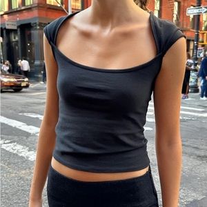 Reversible Brandy Melville “Ella” top in Faded Black